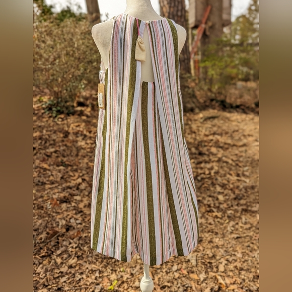 NWT Cremieux Split Back Striped Sleeveless Dress SZ 4 - Picture 5 of 11